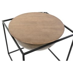 Журнальный столик DKD Home Decor, чёрный металл, деревянный, коричневый (64 x 64 x 62.5 см) цена и информация | Журнальные столики | 220.lv