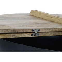 Журнальный столик DKD Home Decor, чёрный металл, древесина манго (90 x 90 x 37 см) цена и информация | Журнальные столики | 220.lv