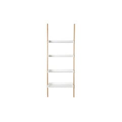 Plaukti DKD Home Decor Dabisks MDF Balts Bambuss (57 x 30 x 152 cm) цена и информация | Полки | 220.lv