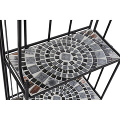 Plaukti DKD Home Decor Mozaīkas Keramika Melns Dzelzs konstrukcija (54 x 29 x 121 cm) cena un informācija | Plaukti | 220.lv