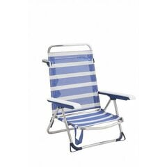 Пляжный складной стул в полоску, алюминий  цена и информация | Садовые стулья, кресла, пуфы | 220.lv