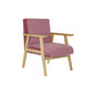 Sēdeklis DKD Home Decor Rozā Poliesters Koks MDF (61 x 63 x 77 cm) cena un informācija | Atpūtas krēsli | 220.lv