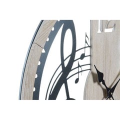 Sienas pulkstenis DKD Home Decor Dabisks Melns MDF Dzelzs (60 x 4,5 x 60 cm) cena un informācija | Pulksteņi | 220.lv