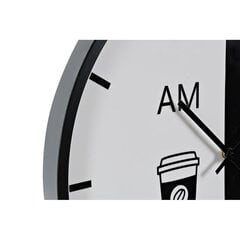Sienas pulkstenis DKD Home Decor Melns Metāls Balts (60 x 4 x 60 cm) cena un informācija | Pulksteņi | 220.lv