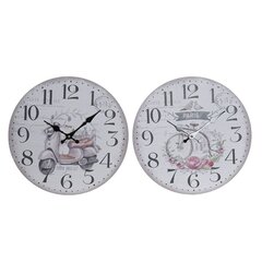Sienas pulkstenis DKD Home Decor Parīze MDF (33,5 x 3 x 33,5 cm) cena un informācija | Pulksteņi | 220.lv