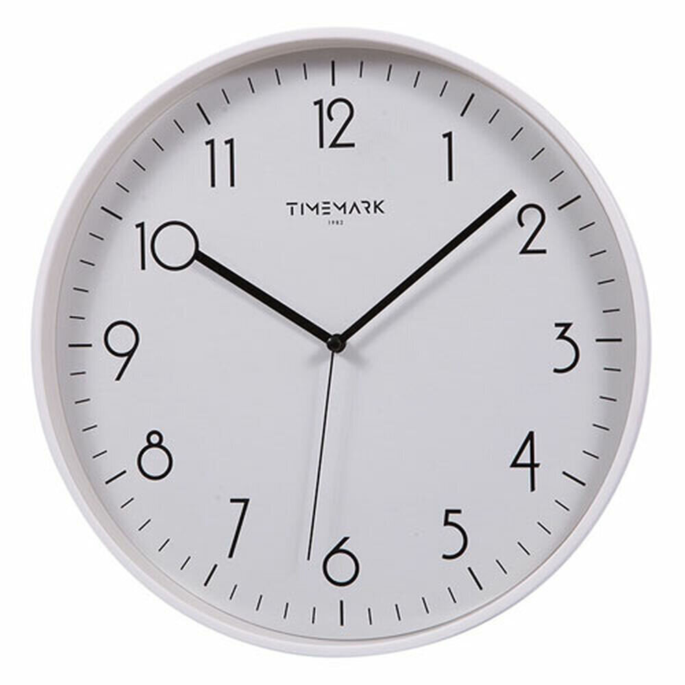 Sienas pulkstenis Timemark Balts (30 x 30 cm) cena un informācija | Pulksteņi | 220.lv