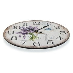 Sienas pulkstenis Versa Lavender Koks (4 x 30 x 30 cm) cena un informācija | Pulksteņi | 220.lv