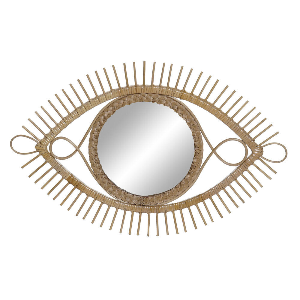 Sienas spogulis DKD Home Decor Brūns Rotangpalma (71 x 2 x 45 cm) cena un informācija | Spoguļi | 220.lv