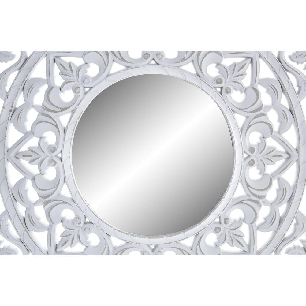 Sienas spogulis DKD Home Decor MDF Balts Mandala (50 x 1,5 x 50 cm) cena un informācija | Spoguļi | 220.lv