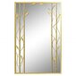 Sienas spogulis DKD Home Decor spogulis Bronza Metāls Augu lapa (60 x 2 x 90 cm) cena un informācija | Spoguļi | 220.lv