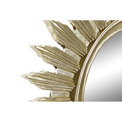Sienas spogulis DKD Home Decor spogulis Bronza Sveķi (38 x 2 x 38 cm) cena un informācija | Spoguļi | 220.lv