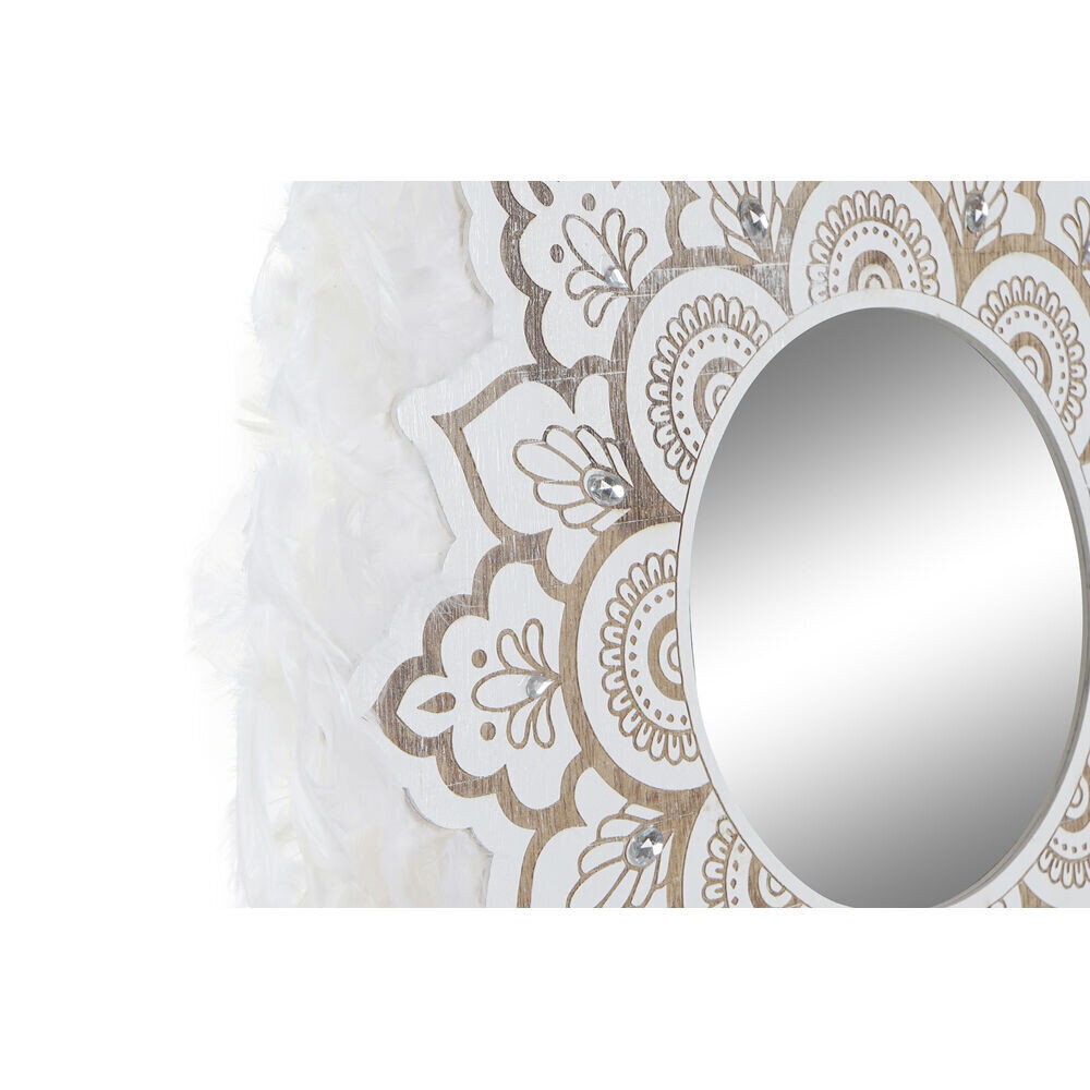 Sienas spogulis DKD Home Decor spogulis Brūns Balts Spalva (54 x 54 x 2 cm) cena un informācija | Spoguļi | 220.lv