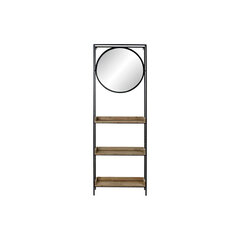 Sienas spogulis DKD Home Decor spogulis Dabisks Melns Metāls Koks (61 x 17,5 x 181 cm) cena un informācija | Spoguļi | 220.lv