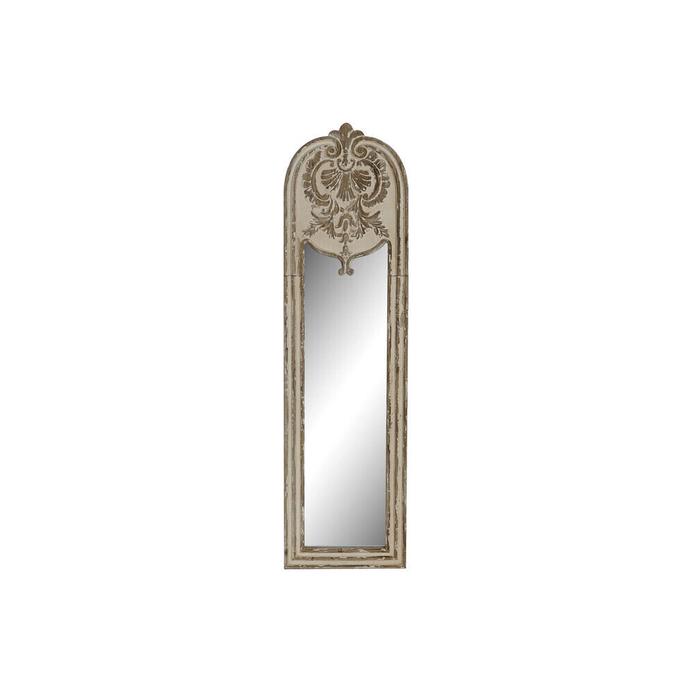 Sienas spogulis DKD Home Decor spogulis Egle Balts (38 x 3 x 136.5 cm) cena un informācija | Spoguļi | 220.lv