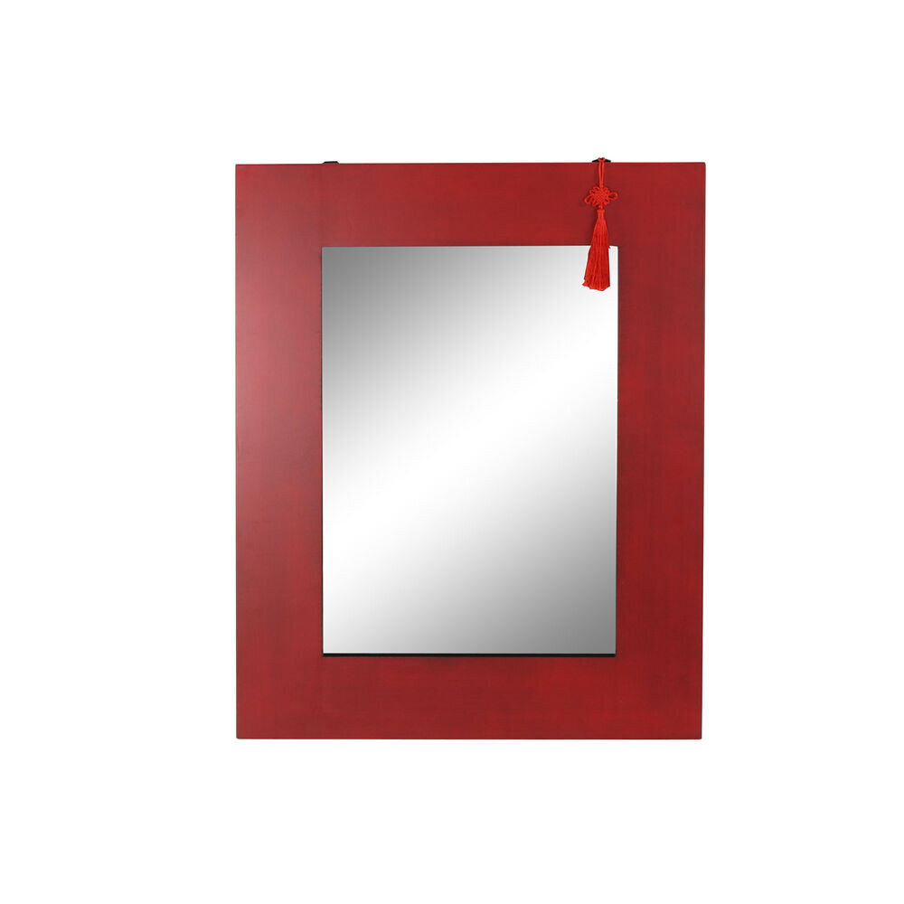 Sienas spogulis DKD Home Decor spogulis Egle Sarkans Melns MDF (70 x 2 x 90 cm) cena un informācija | Spoguļi | 220.lv