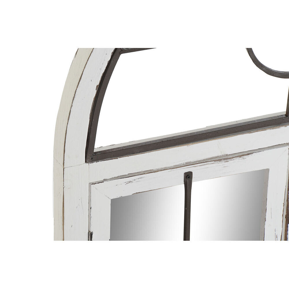 Sienas spogulis DKD Home Decor spogulis Melns Metāls Koks Logi Balts (56 x 3 x 92 cm) cena un informācija | Spoguļi | 220.lv