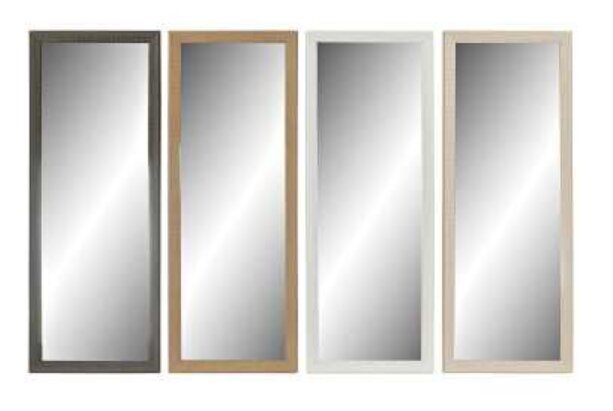 Sienas spogulis DKD Home Decor Stikls Dabisks Brūns Tumši pelēks PS Tradicionāls 4 gb. (36 x 2 x 95,5 cm) cena un informācija | Spoguļi | 220.lv