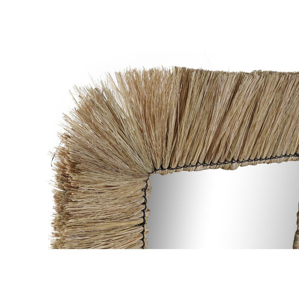 Sienas spogulis DKD Home Decor Stikls Dabisks Džuta (55 x 3 x 55 cm) cena un informācija | Spoguļi | 220.lv