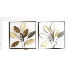 Sienu dekors DKD Home Decor Bronza Metāls Gaišs Varš (50 x 3.8 x 50 cm) (2 pcs) cena un informācija | Gleznas | 220.lv