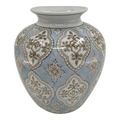 Vāze DKD Home Decor Porcelāns Bēšs Zils Arābija (22 x 22 x 25 cm) cena un informācija | Vāzes | 220.lv