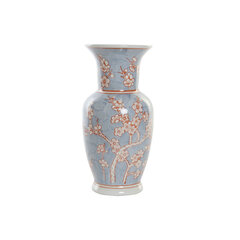 Vāze DKD Home Decor Porcelāns Zils Oranžs Austrumniecisks (24 x 24 x 46 cm) цена и информация | Вазы | 220.lv