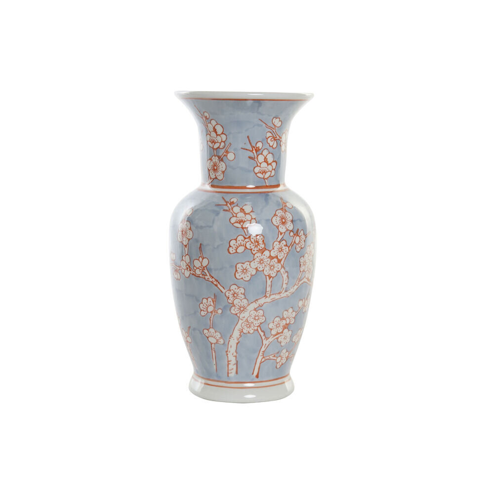 Vāze DKD Home Decor Porcelāns Zils Oranžs Austrumniecisks (24 x 24 x 46 cm) цена и информация | Vāzes | 220.lv