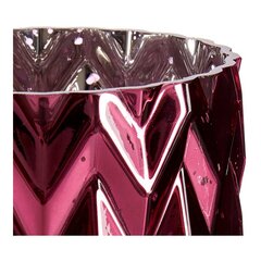 Vāze Rozā Gravējums Smaile Stikls (11,3 x 19,5 x 11,3 cm) cena un informācija | Vāzes | 220.lv