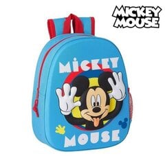 3D Bērnu soma Mickey Mouse Gaiši Zils cena un informācija | Skolas somas | 220.lv