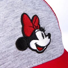 Bērnu cepure ar nagu Minnie Mouse Sarkans Pelēks (53 cm) cena un informācija | Cepures, cimdi, šalles meitenēm | 220.lv