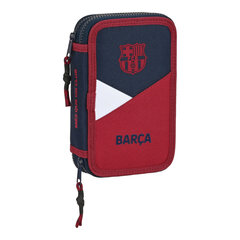 Double zīmuļu futrālis F.C. Barcelona Corporativa Zils Sarkanbrūns (12.5 x 19.5 x 4 cm) (28 pcs) cena un informācija | Penāļi | 220.lv