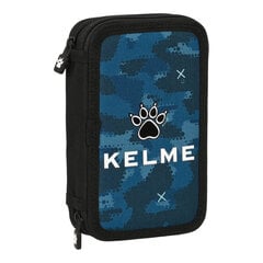 Double zīmuļu futrālis Kelme Break Melns Tumši Zils (12.5 x 19.5 x 4 cm) (28 pcs) cena un informācija | Penāļi | 220.lv