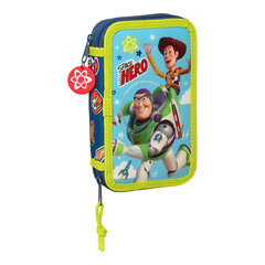 Double zīmuļu futrālis Toy Story Space Hero Tumši Zils Gaiši zaļš (12.5 x 19.5 x 4 cm) (28 pcs) cena un informācija | Penāļi | 220.lv