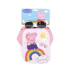 Komplekts Peppa Pig Saulesbrilles Rozā Cepure (2 pcs) cena un informācija | Cepures, cimdi, šalles meitenēm | 220.lv