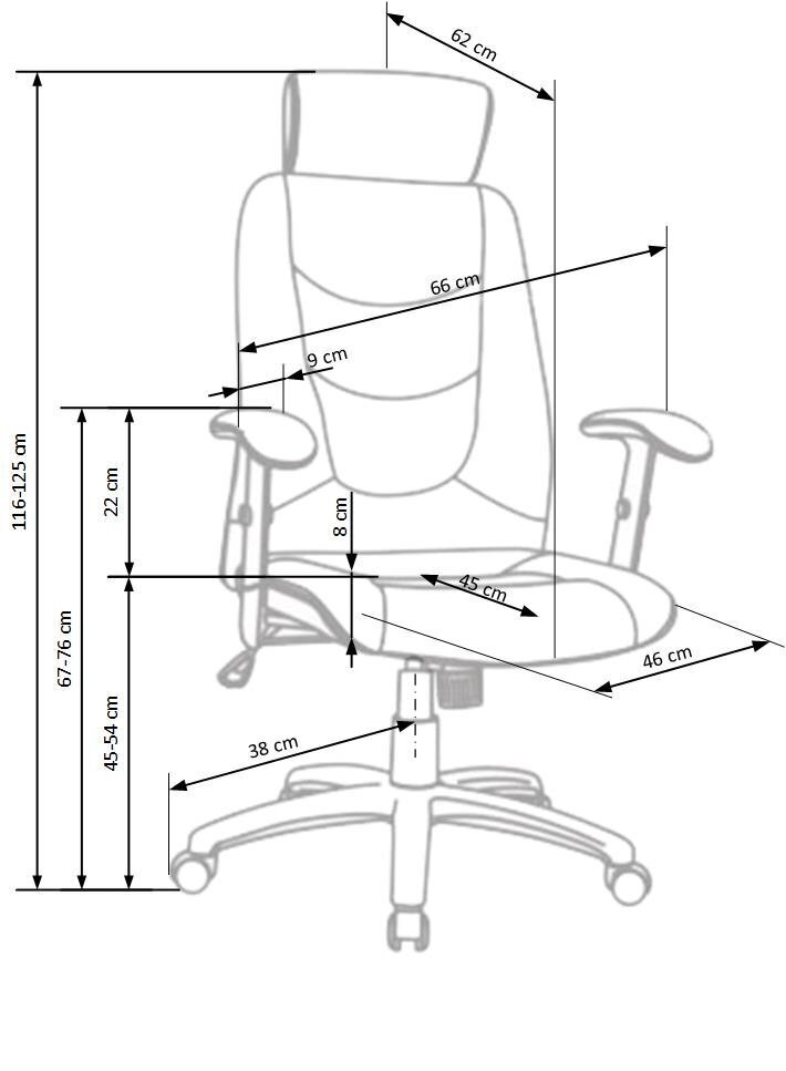 Biroja krēsls Halmar Stilo, melns цена и информация | Biroja krēsli | 220.lv