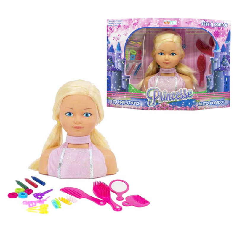 Lelle Frizēšanai Princesse My Hair Styling (54 x 14,5 x 38 cm) cena un informācija | Rotaļlietas meitenēm | 220.lv