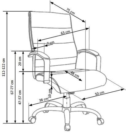 Biroja krēsls Halmar Teksas, melns cena un informācija | Biroja krēsli | 220.lv