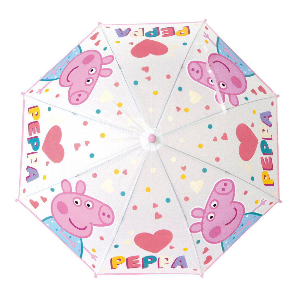 Lietussargs Peppa Pig Having fun Gaiši Rozā (Ø 80 cm) cena un informācija | Bērnu aksesuāri | 220.lv