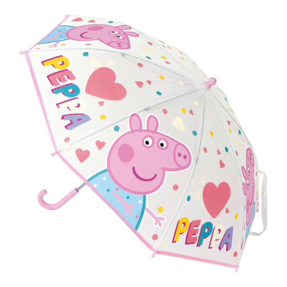 Lietussargs Peppa Pig Having fun Gaiši Rozā (Ø 80 cm) cena un informācija | Bērnu aksesuāri | 220.lv