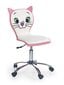 Bērnu krēsliņš Halmar Kitty 2, balts/rozā cena un informācija | Biroja krēsli | 220.lv