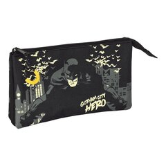 Школьный пенал Batman Hero, чёрный (22 x 12 x 3 см) цена и информация | Пеналы | 220.lv