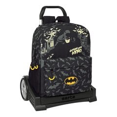 Школьный рюкзак с колесиками Batman Hero, чёрный (32 x 43 x 14 см) цена и информация | Школьные рюкзаки, спортивные сумки | 220.lv