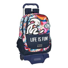 Школьный рюкзак с колесиками El Niño Life is Fun, разноцветный цена и информация | Школьные рюкзаки, спортивные сумки | 220.lv