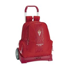 Школьный рюкзак с колесиками Evolution Real Sporting de Gijón цена и информация | Школьные рюкзаки, спортивные сумки | 220.lv