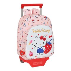 Skolas mugursoma ar riteņiem Hello Kitty Happiness Girl Rozā Balts (26 x 34 x 11 cm) цена и информация | Школьные рюкзаки, спортивные сумки | 220.lv