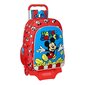 Skolas mugursoma ar riteņiem Mickey Mouse Clubhouse Happy Smiles Sarkans Zils (33 x 42 x 14 cm) цена и информация | Skolas somas | 220.lv