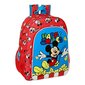 Skolas soma Mickey Mouse Clubhouse Happy smiles Sarkans Zils (33 x 42 x 14 cm) cena un informācija | Skolas somas | 220.lv