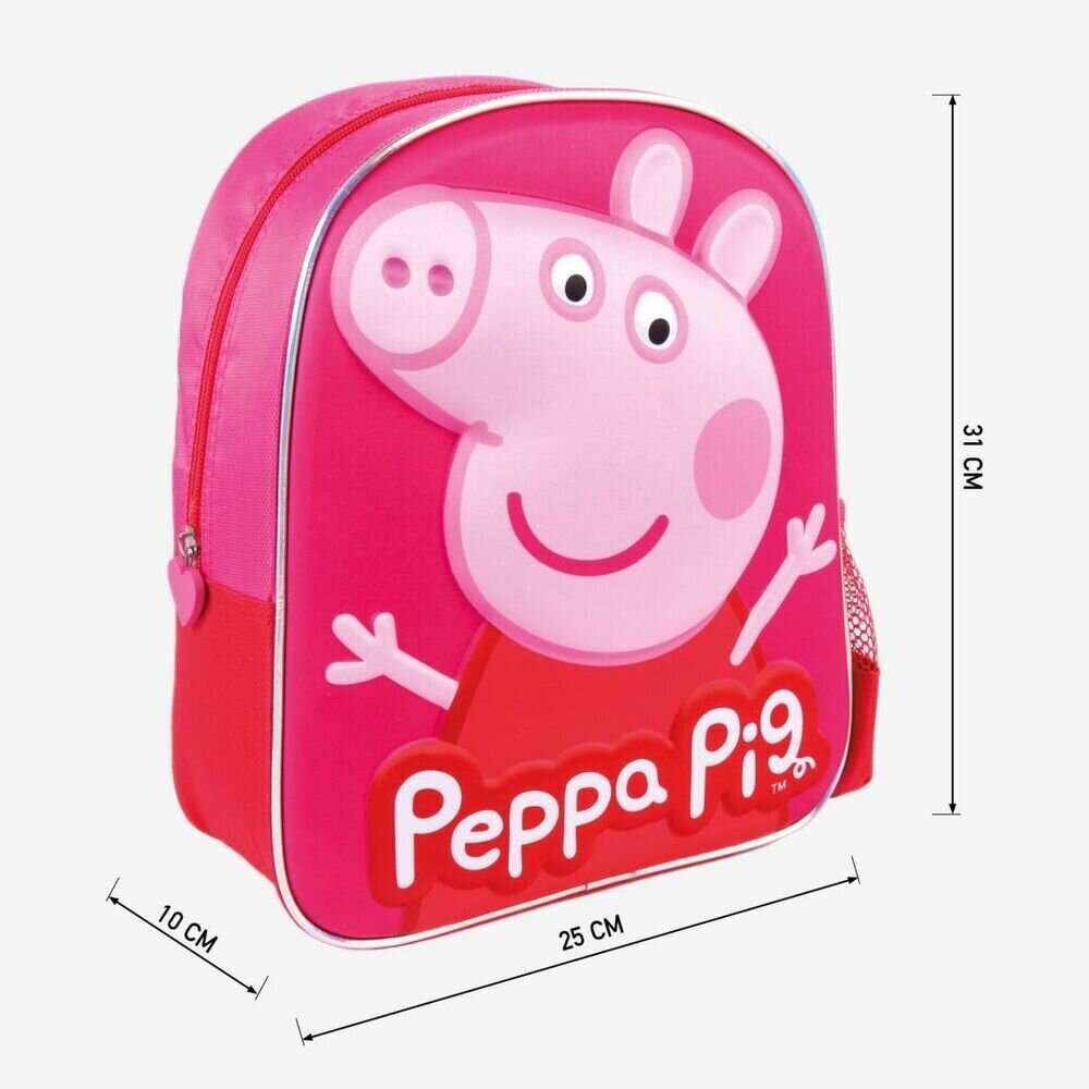 Skolas soma Peppa Pig Rozā (25 x 31 x 10 cm) cena un informācija | Skolas somas | 220.lv