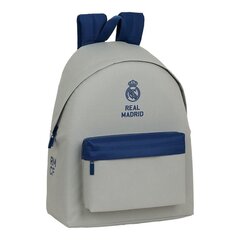 Skolas soma Real Madrid C.F. Stone Pelēks Tumši Zils (33 x 42 x 15 cm) cena un informācija | Skolas somas | 220.lv