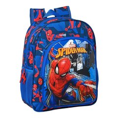 Skolas soma Spiderman Great power Sarkans Zils (32 x 38 x 12 cm) cena un informācija | Skolas somas | 220.lv