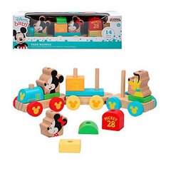 Vilciens Mickey & Minnie 14 pcs 34 cm (18+ mēneši) cena un informācija | Rotaļlietas zīdaiņiem | 220.lv